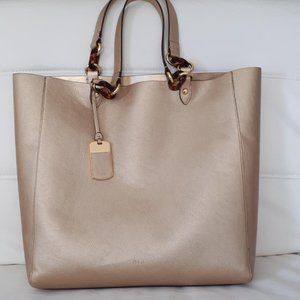 Ralph Lauren Oversize Leather Tote Shoulder Bag